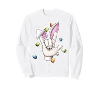 Langue des Signes ASL Sourd Teacher Interprète Œufs Oreilles de Lapin Sweatshirt