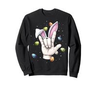 Langue des Signes ASL Sourd Teacher Interprète Œufs Oreilles de Lapin Sweatshirt