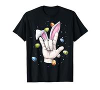 Langue des Signes ASL Sourd Teacher Interprète Œufs Oreilles de Lapin T-Shirt