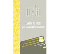 Langue du droit : mots, documents et raisonnements - Collectif - Uga - broché - Revue