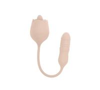 Langue léchant sucer mamelon Stimulation clitoridienne poussée gode stimulateur clitoridien adulte fleur Sex Toy vibrateur