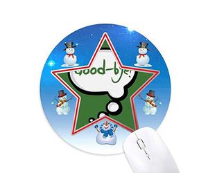 langue quotidienne. adieu adieu bonhomme de neige, tapis de souris série star mat