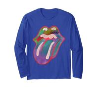 Langue Rolling Stones Colors Manche Longue, Unisexe pour Adultes, Bleu Royal, L