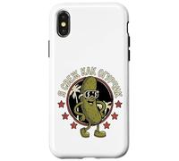 Langue Russe Amusante comme Un cornichon rétro Vintage Coque pour iPhone X/XS