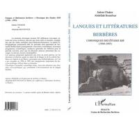 Langues et littératures berbères Chroniques des études XIII (1994-1995) - Salem Chaker - L'harmattan - broché - Livre