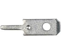 Languette 2.8 x 0.8 mm Klauke 2010 à souder sur circuits imprimés 180 ° non isolé métal