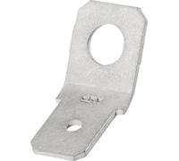 Languette 6.3 x 0.8 mm TE Connectivity 140814-2 à souder sur circuits imprimés 45 ° non isolé métal