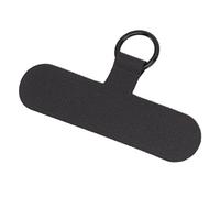 Languette d'attache de téléphone, patch universel sans adhésif, tampon de rechange pour téléphone portable, anneau en métal à suspendre pour smartphone, poignet et cou (noir)