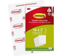 Languettes Accroches Tableaux Grand Modèle Command, Blanc, PH206-14EU Blanc G