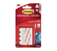 Languettes adhésives - blanc - 16 petites 3M Command