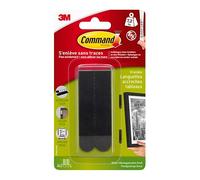 Languettes adhésives noires 3M Command taille L - Blister de 4 x 2
