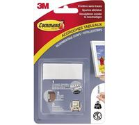 Languettes de fixation - 3M - Moyen modèle - Blanc - Poids max 5,4kg - 4 bandes incluses