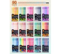 Languo 6/24/36/54/72/90 couleurs peinture acrylique manuel stylos multicolore Gel stylo étudiant neutre stylo écriture marqueur papeterie 6 pièces - Jaune chaud