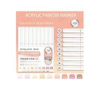 Languo-Ensemble De Stylos Marqueurs Acryliques À Pinceau Souple,Stylos De Peinture D'art,Stylos De Graffiti D'étudiant,Proximité De La Main De Bricolage,M720,9 Pièces Par Boîte.Colour Of Skin.