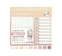 Languo-Ensemble De Stylos Marqueurs Acryliques À Pinceau Souple,Stylos De Peinture D'art,Stylos De Graffiti D'étudiant,Proximité De La Main De Bricolage,M720,9 Pièces Par Boîte.Colour Of Skin 2.0.