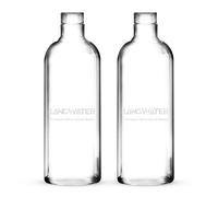 LANGWATER Bouteilles d'eau en verre avec bouchon en verre - 1 L (lot de 2)