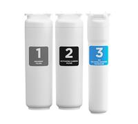LANGWATER Set de Cartouches Filtrantes 3 Étapes pour The Well - Filtre à Eau avec Sédiment, Charbon Actif, Osmose Inverse - Système Durable et Facile à Installer pour une Eau Pure