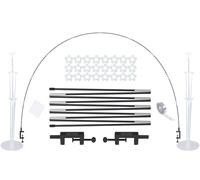 LANGXUN Kit d'arche de ballons noir Arche de ballons réutilisable +2pcs Supports de ballons pour les anniversaires, les mariages et les remises de diplômes