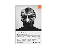 LANGYA Madlib MF DOOM Madvillainy - Impression sur toile - Décoration de chambre à coucher - Paysage sportif - Décoration de bureau - Cadeau - Sans cadre - 30 x 45 cm