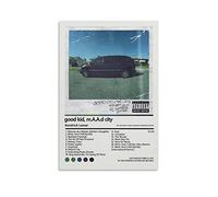 LANGYA Poster de Kendrick Lamar - Good Kid, M.A.A.D City Poster sur toile pour décoration de chambre à coucher, bureau, chambre, cadeau sans cadre, 40 x 60 cm