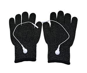 LANGZDHE Gants de Protection des rayonnements électromagnétiques à Fibre d'argent, Gants conducteurs Noirs avec Cordons, Gants conducteurs stériles, Gants conducteurs.
