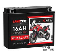 LANGZEIT YB16AL-A2 Batterie Moto 12V 16Ah GEL 51616 Ducati Yamaha CB16AL-A2