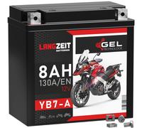 LANGZEIT YB7-A Batterie Moto 12V 8Ah GEL 50813 CB7-A FB7-A 12N7-4A