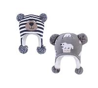 LANGZHEN Bonnet d'hiver pour garçon garçon garçon garçon, Bonnet tricoté en Laine doublée Bonnet pour garçon et Fille - 2-4 Ans