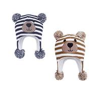 LANGZHEN Bonnet d'hiver pour garçon garçon garçon garçon, Bonnet tricoté en Laine doublée Bonnet pour garçon et Fille - 2-4 Ans