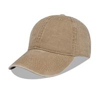 LANGZHEN Casquette de Baseball 100% Coton Hommes Classique Ajustable Corner Cap (Taupe)