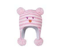 LANGZHEN Chapeau d'hiver pour Jeunes Enfants, Ear Cover Tricot Chapeau Chaud Doublure en Laine Beanie pour garçon et Fille - Rose - 2-4 Ans