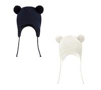 LANGZHEN Chapeau d'hiver pour Les Jeunes Enfants, Ear Cover Tricot Chapeau Chaud Doublure en Laine Beanie pour Les garçons et Les Filles - 6-12 Mois