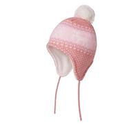 LANGZHEN Christmas Deer Winter Hat for Toddler Pom Pom Beanie Kid Knit Warm Earflap Caps for Baby Boys Grils(Deer-Pink,M(48-50CM/18.9"-19.69"))