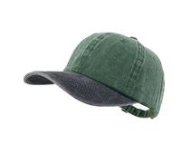 LANGZHEN Unisexe Casquette de Baseball 100% Coton pour Hommes Femmes Lavable Denim réglable Papa Cap (Gris - Noir, Grand)