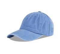 LANGZHEN Unisexe Casquette de Baseball 100% Coton pour Hommes Femmes Lavable Denim réglable Papa Cap (Bleu Ciel, Taille Unique)