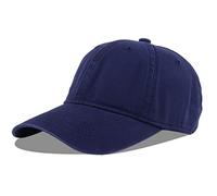 LANGZHEN Unisexe Lavage à l'eau Vintage Trou cassé Coton réglable Couleur Unie Papa Cap, Femmes Lavage à l'eau Classique Casquette de Baseball (Bleu Marine)
