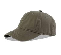 LANGZHEN Unisexe Lavage à l'eau Vintage Trou cassé Coton réglable Couleur Unie Papa Chapeau, Hommes et Femmes Lavage à l'eau Classique Casquette de Baseball (Vert armée)