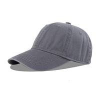 LANGZHEN Unisexe Lavage à l'eau Vintage Trou cassé Coton réglable Couleur Unie Papa Chapeau, Hommes et Femmes Lavage à l'eau Classique Casquette de Baseball (Gris)