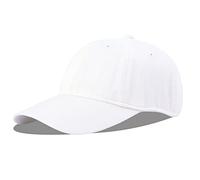 LANGZHEN Unisexe Lavage à l'eau Vintage Trou cassé Coton réglable Couleur Unie Papa Chapeau, Hommes et Femmes Lavage à l'eau Classique Casquette de Baseball (Blanc)