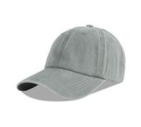 LANGZHEN Unisexe Ordinaire lavé Coton Cowboy Baseball Cap réglable Papa Cap (Gris Clair)