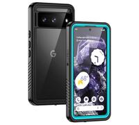 Lanhiem Coque Google Pixel 8 Étanche - Antichoc Incassable 360 degrés Intégrale [avec Protection Écran+Camera] IP68 Waterproof Militaire Chantier Antipoussière Pochette Étanche pour Pixel 8 - Bleu