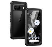 Lanhiem Coque Google Pixel 8A Étanche - Antichoc Incassable 360 degrés Intégrale [avec Protection Écran+Camera] IP68 Waterproof Militaire Chantier Antipoussière Pochette Étanche pour Pixel 8A - Noir