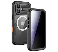 Lanhiem Coque pour iPhone 17 Anti Espion, IP68 Étanche - Antichoc Incassable 360 Intégrale [avec Protection Écran+Camera] Double Renforcé Waterproof Militaire Chantier Antipoussière Pochette, Noir