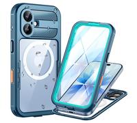 Lanhiem Coque pour iPhone 17 IP68 Étanche 360 Integrale Antichoc Étui,Bleu | Imperméable,Waterproof,Étui avec Protection écran,Antipoussière,Incassable,Compatible avec MagSafe,Renforcée,Full,Chantier