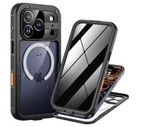 Lanhiem Coque pour iPhone 17 Pro Max Étanche Anti-Espion, IP68 Imperméable 360 Integral Anti-Spy Renforcée Antipoussière Resistante Waterproof Etui avec Privacy Protection Housse,Noir