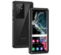 Lanhiem Coque pour Samsung S22 Ultra, IP68 Étanche & Antichoc 360 Protection Integrale Double Renforcé Waterproof Etui Antipoussière Incassable Housse Compatible avec Samsung Galaxy S22 Ultra, Noir