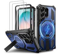 Lanhiem Coque pour Samsung S26 Ultra avec 2 Verre Trempé, Magnétique Antichoc Étui de Militaire Protection, Support Renforcée Armure Etui pour Samsung Galaxy S26 Ultra Housse, Bleu