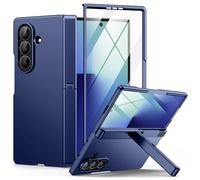 Lanhiem Coque pour Samsung Z Fold 7 Tough Armor Compatible avec Mag-Safe Béquille Latérale Protection Écran Intégrée Antichoc Housse Compatible avec Samsung Galaxy Z Fold7 - Bleu