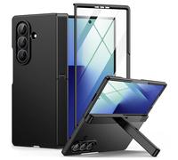 Lanhiem Coque pour Samsung Z Fold 7 Tough Armor Compatible avec Mag-Safe Béquille Latérale Protection Écran Intégrée Antichoc Housse Compatible avec Samsung Galaxy Z Fold7 - Noir