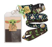 Lani?re imprim?e Baby Yoda avec grenouilles sur toute la surface de la Star Wars de Loungefly avec C